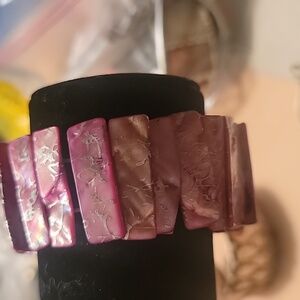 🌺🌸Women’s Pink Shell Stretch Bracelet, Pink Abalone Shell